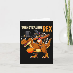 Thanksgiving Shirt For Kids Turkeysaurus Rex Dinos Card