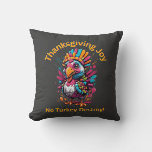 Thanksgiving Shirt   Save Turkey Squad Cushion