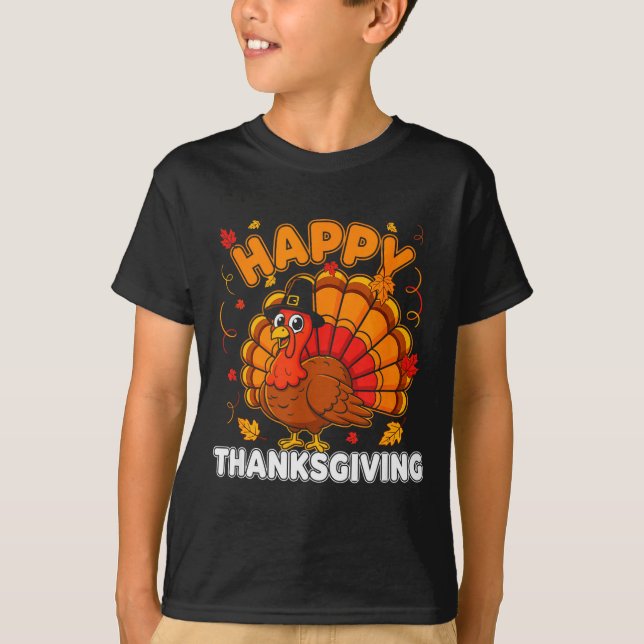 Thanksgiving Shirts For Men Turkey Shirts Mens Kid (Front)