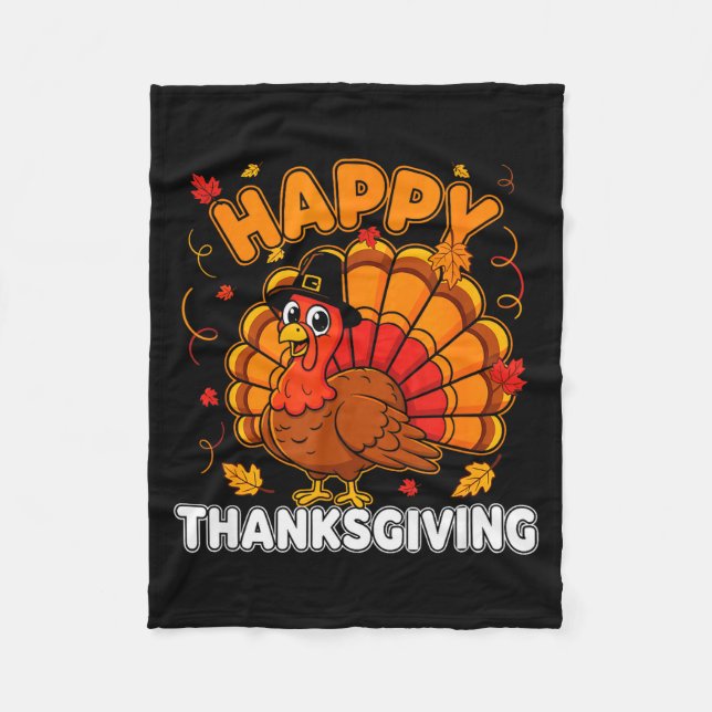 Thanksgiving Shirts For Men Turkey Shirts Mens Kid Fleece Blanket (Front)