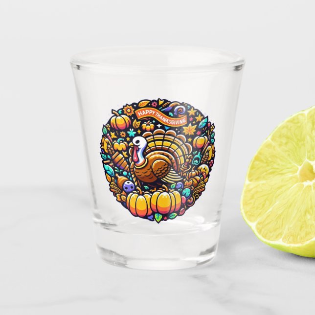 Thanksgiving Shot Glass (Front)