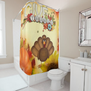 Thanksgiving shower curtain