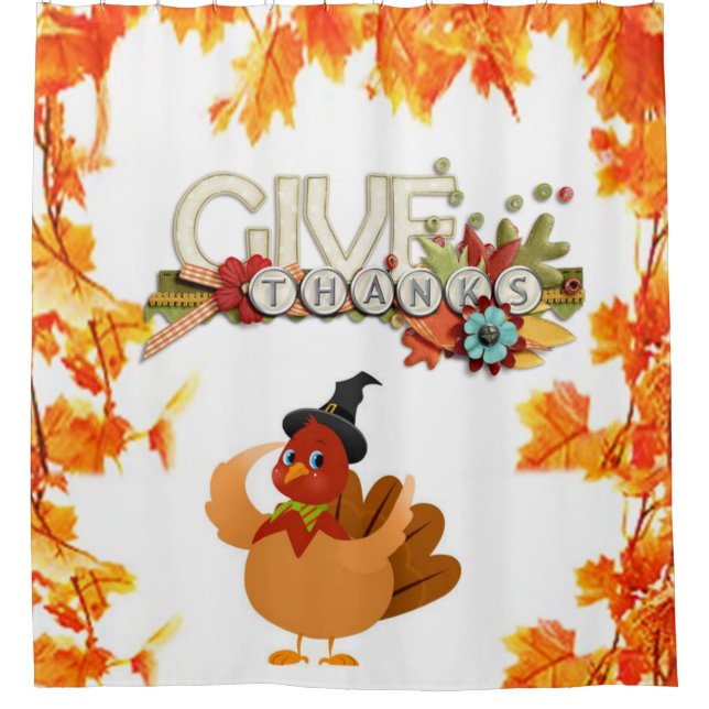 Thanksgiving shower curtain (Front)