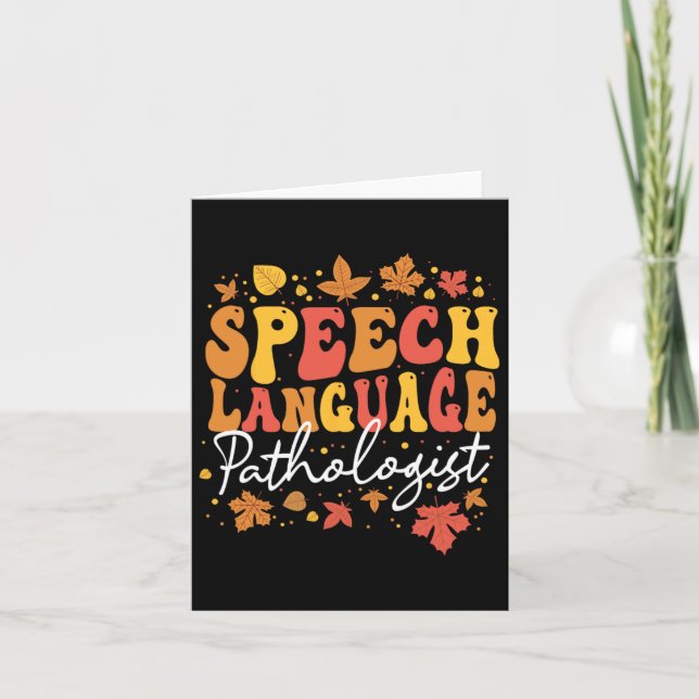 Thanksgiving Speech Therapy Fall Speech Language P Card (Front)
