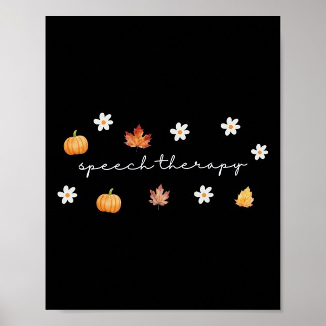 Thanksgiving Speech Therapy Fall Speech Language P Poster (Front)