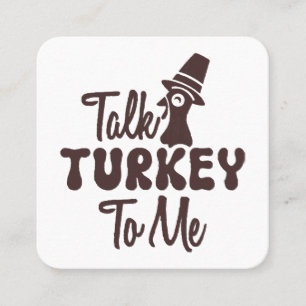 Thanksgiving square business card