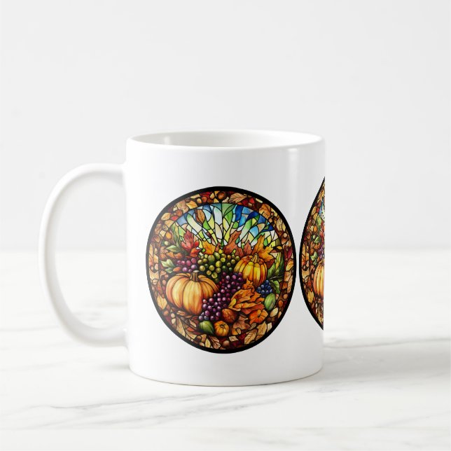 Thanksgiving Stained Glass Mug (Left)