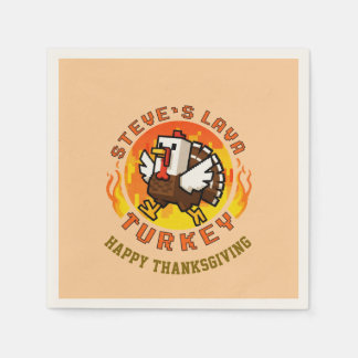 Thanksgiving Steve's Lava Turkey Plate Napkin