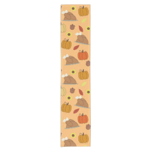 Thanksgiving Sticker Pattern Short Table Runner