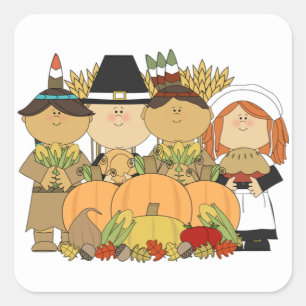 "THANKSGIVING STICKERS WITH FRIENDS