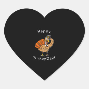 Thanksgiving (Style 2) Oversized T-Shirt Heart Sticker