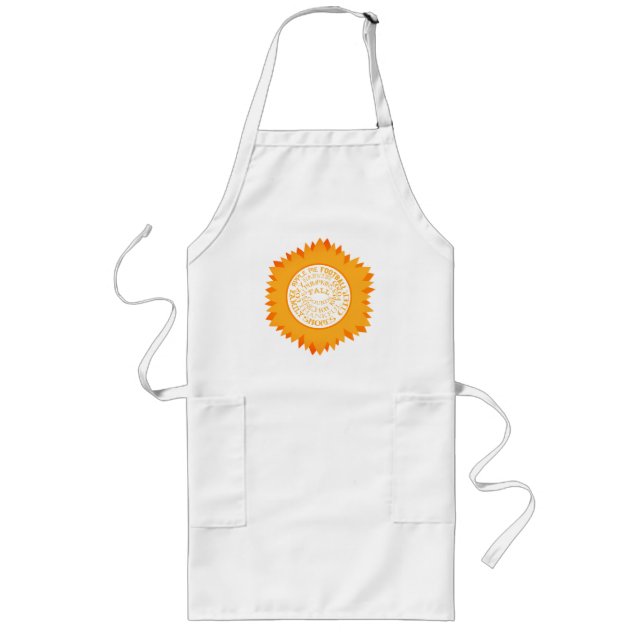 Thanksgiving Sunflower Memories Long Apron (Front)