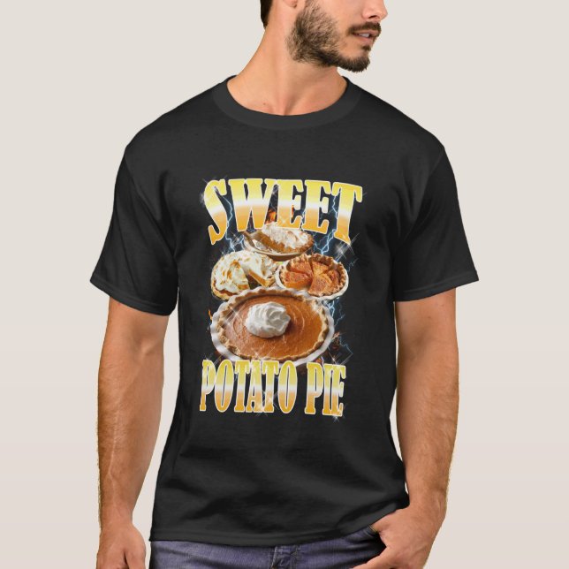 Thanksgiving Sweet Potato Pie Bootleg 90's Rap Roc T-Shirt (Front)