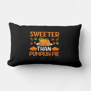 Thanksgiving Sweeter Than Pumpkin Pie Lumbar Cushion