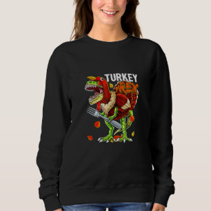 Thanksgiving T Rex Dinosaur Turkey Costume Kids Bo Sweatshirt