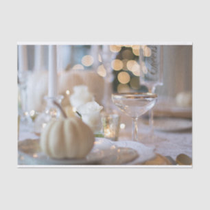 Thanksgiving Table Elegant Place Setting Photo Tissue Paper