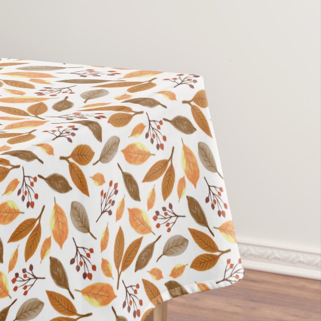 Thanksgiving Tablecloth Decor - Fall Leaves (In Situ)