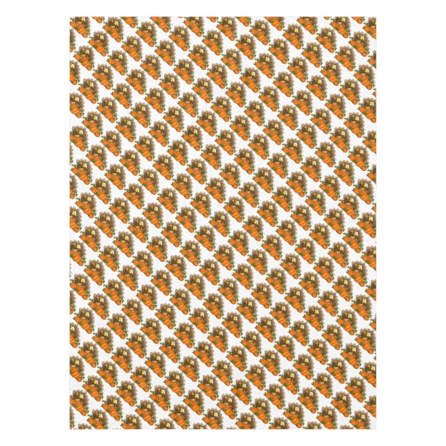 Thanksgiving Tablecloth/Turkey and Pumpkins Tablecloth (Front)