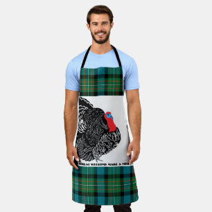 Thanksgiving tartan turkey Apron