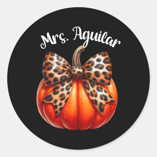 Thanksgiving Teacher  Classic Round Sticker (Front)