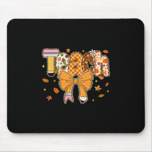 Thanksgiving Teacher Pencil Bow One Thankful Teach Mouse Pad