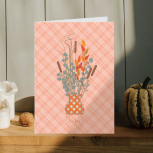 Thanksgiving Thankful Fall Arrangement Folded Card