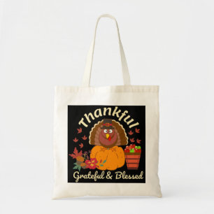 Thanksgiving Thankful Grateful & Blessed Tote Bag