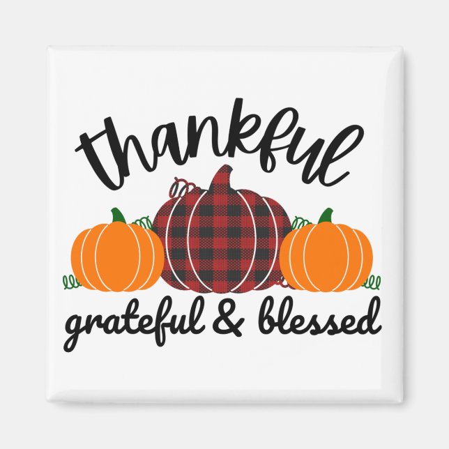 Thanksgiving Thankful Magnet (Front)