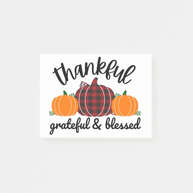 Thanksgiving Thankful Post-it Notes (Front)