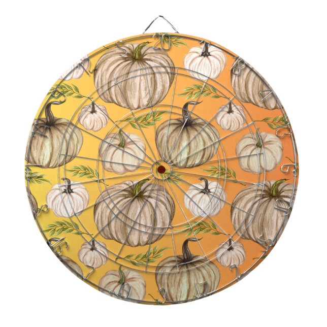 Thanksgiving thankful pumpkin patch fall pumpkins dartboard (Front)
