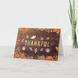 Thanksgiving Thankful Thank You Card
