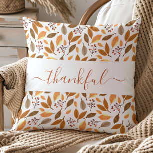 Thanksgiving Throw Pillow – Fall Leaves Home Decor