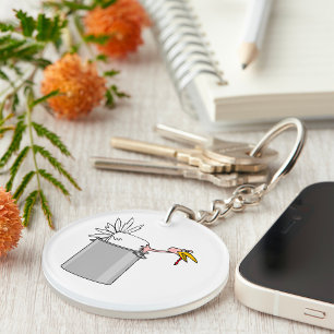 Thanksgiving Tired Turkey in Cooking Pot Humour  Key Ring