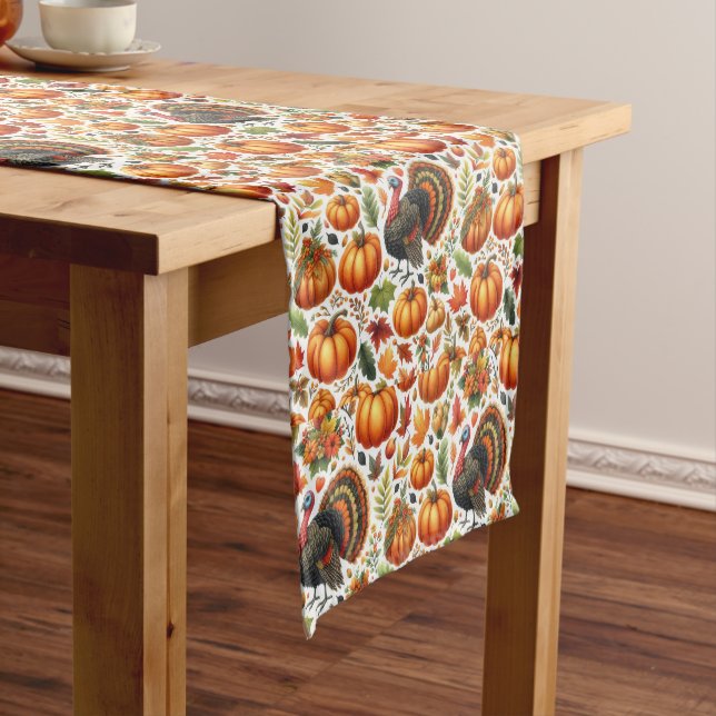 Thanksgiving Tom Turkey  Short Table Runner (In Situ)