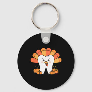 Thanksgiving Tooth Turkey Dentist Dental For Men W Key Ring