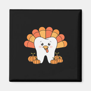 Thanksgiving Tooth Turkey Dentist Dental For Men W Magnet