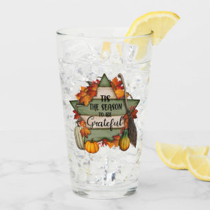 Thanksgiving Trendy Beautiful Autumn Collection Glass