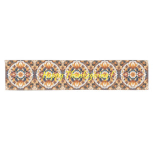 Thanksgiving Trendy Pumpkin Autumn Collection Short Table Runner