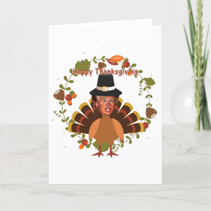 thanksgiving trump turkey holiday card