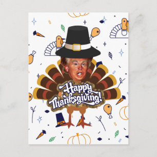 "thanksgiving trump turkey holiday postcard