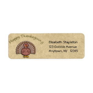 Thanksgiving Turkey Address Label Return Address Label