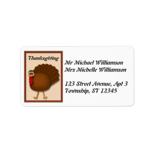 Thanksgiving Turkey Address Labels