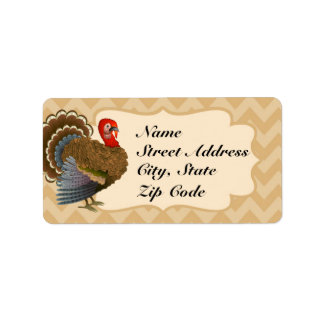Thanksgiving Turkey Address Labels Personalise