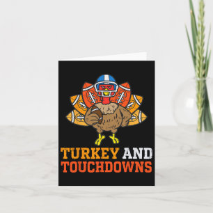 Thanksgiving Turkey And Touchdowns American Footba Card