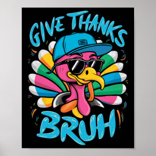 Thanksgiving Turkey Apparel For Kids And Families Poster