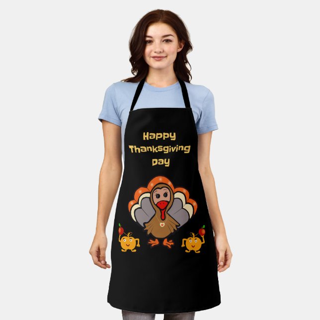 Thanksgiving turkey apron (Worn)