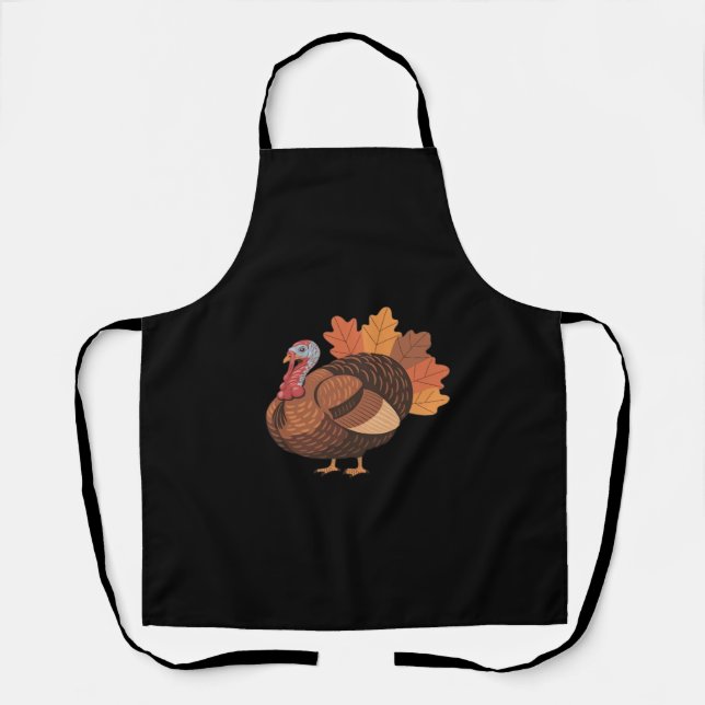 Thanksgiving Turkey – Autumn Holiday Classic Class Apron (Front)