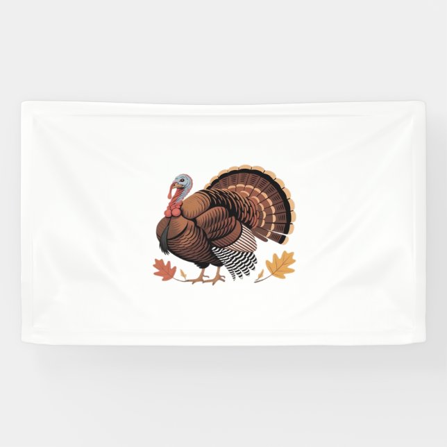 Thanksgiving Turkey – Autumn Holiday Classic Class Banner (Horizontal)