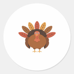 Thanksgiving Turkey – Autumn Holiday Classic Class Classic Round Sticker