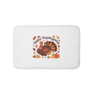 Thanksgiving Turkey – Autumn Holiday Classic Overs Bath Mat